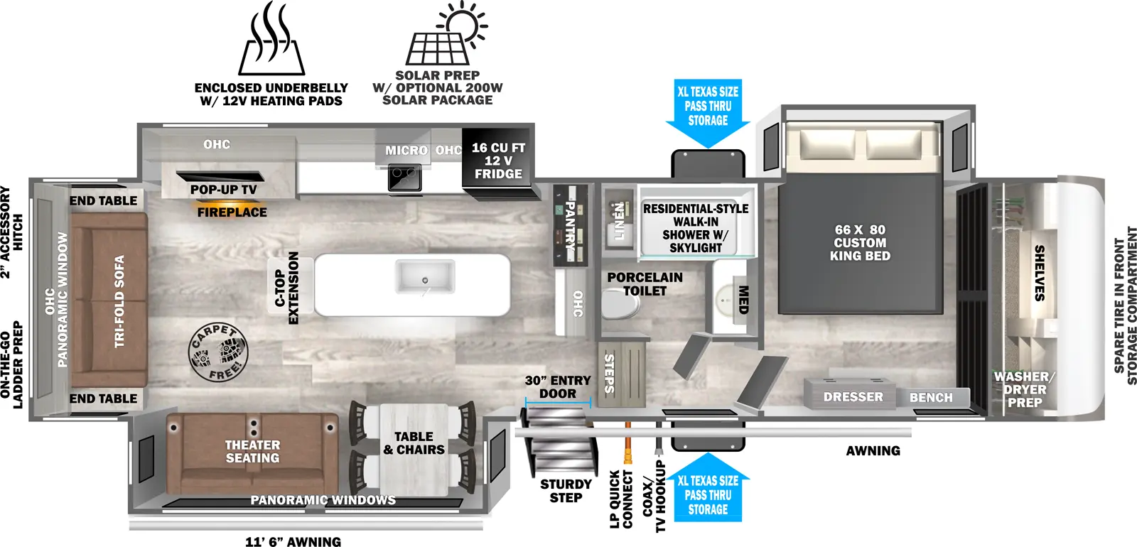 Hemisphere Fifth Wheels 325RL - DSO Floorplan